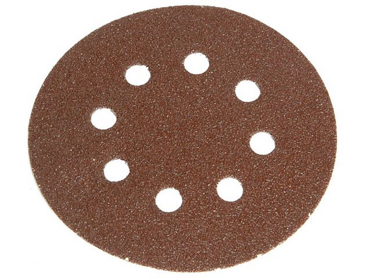 FAITHFULL HOOK & LOOP SANDING DISCS PLAIN 125MM ASSORTED 5 PACK