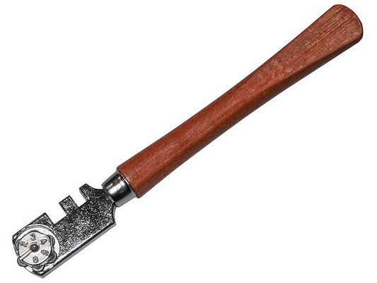 FAITHFULL SIX WHEEL GLASSCUTTER TC-WOOD HANDLE