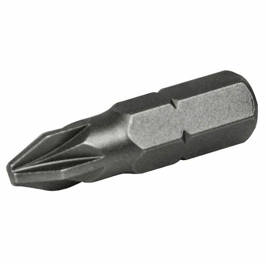 FAITHFULL POZI S2 GRADE STEEL SCREWDRIVER BITS PZ3 X 25MM (PACK 3)