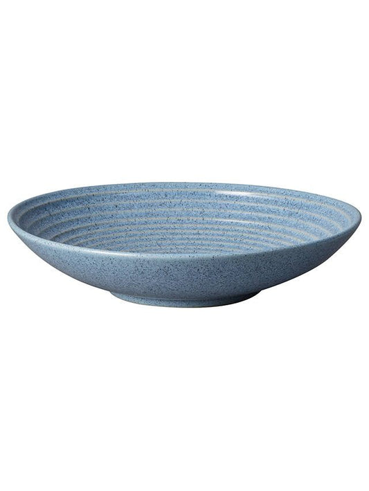 DENBY STUDIO BLUE FLINT RIDGED BOWL