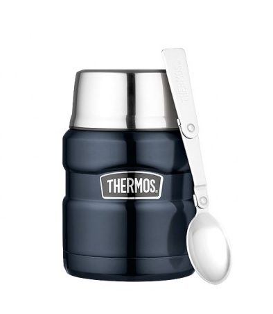 THERMOS STAINLESS STEEL 470ML KING FOOD FLASK - BLUE