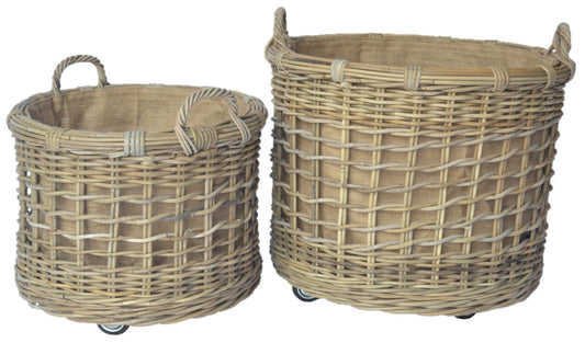 LOWS OF DUNDEE MEDIUM ROUND LOG BASKET