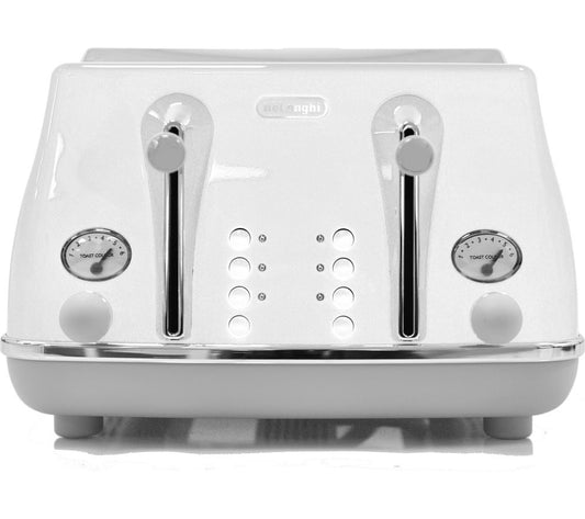 DELONGHI ICONA CAPITALS 4 SLICE TOASTER - WHITE