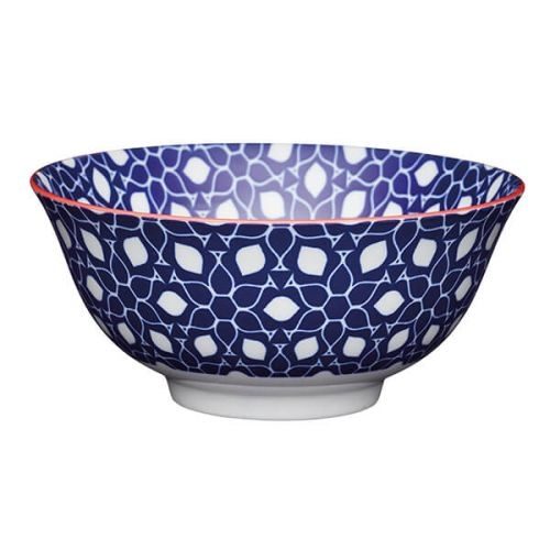 KITCHENCRAFT FLORAL GEO BOWL 15.7CM STONEWARE