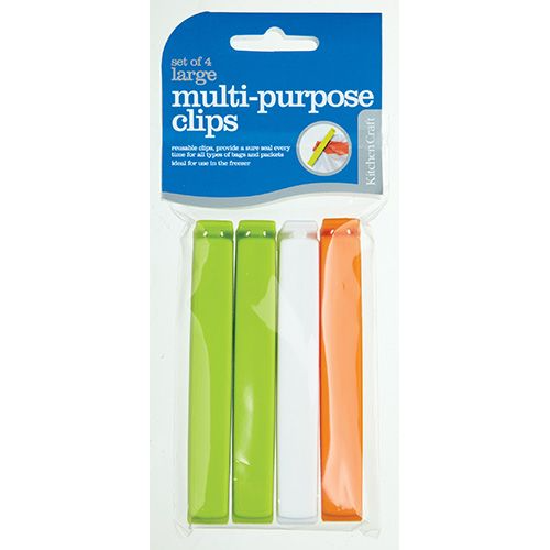 KITCHENCRAFT BAG CLIPS LARGE PACK OF 4