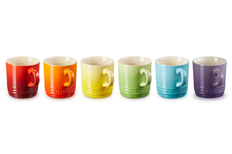 LE CREUSET RAINBOW SET 6 CAPPUCCINO MUG