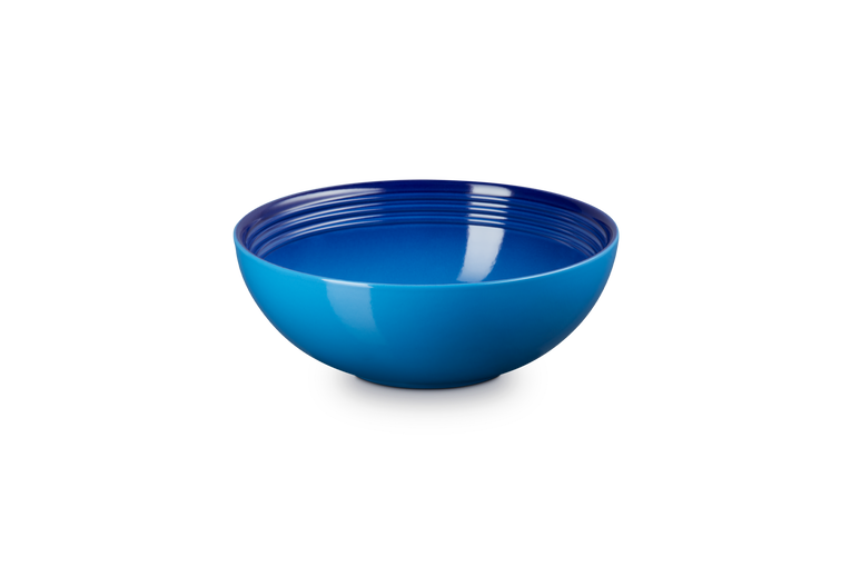 LE CREUSET AZURE BLUE SERVING BOWL 24CM