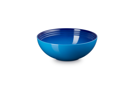 LE CREUSET AZURE BLUE SERVING BOWL 24CM