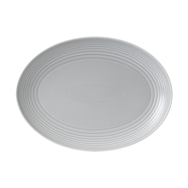 ROYAL DOULTON MAZE OVAL PLATTER 32CM LIGHT GREY