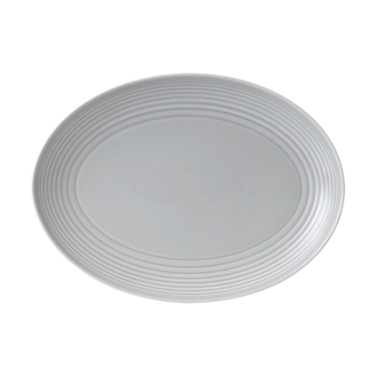 ROYAL DOULTON MAZE OVAL PLATTER 32CM LIGHT GREY