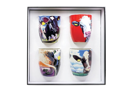 EOIN O'CONNOR SET OF 4 LARGE MUGS COW