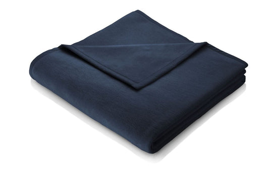 BIEDERLACK FLEECE THROW - MARINE BLUE