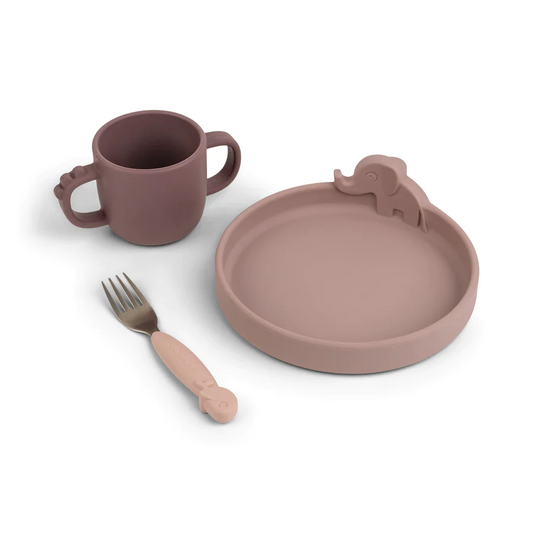 DONE BY DEER PEEKABOO DINNER SET DEER FRIENDS POWDER