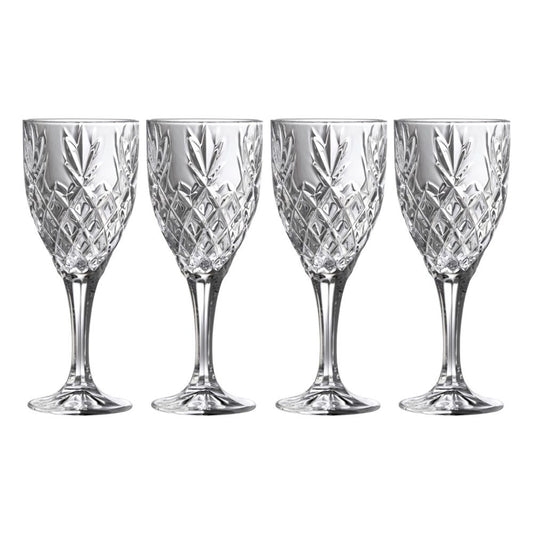 GALWAY CRYSTAL RENMORE GOBLETS SET OF 4