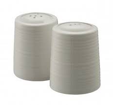 BELLEEK LIVING RIPPLE SALT & PEPPER SET