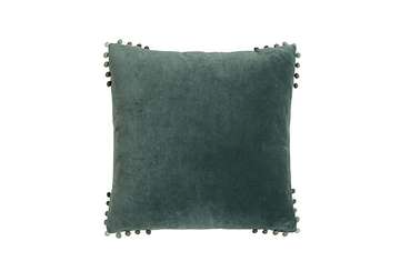 VELVET CHRVRON CUSHION MOSS POLY FILLED 30*50CM