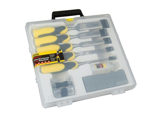 STANLEY DGRIP CHISEL+STRIKE CAP 5PC+ACCESS