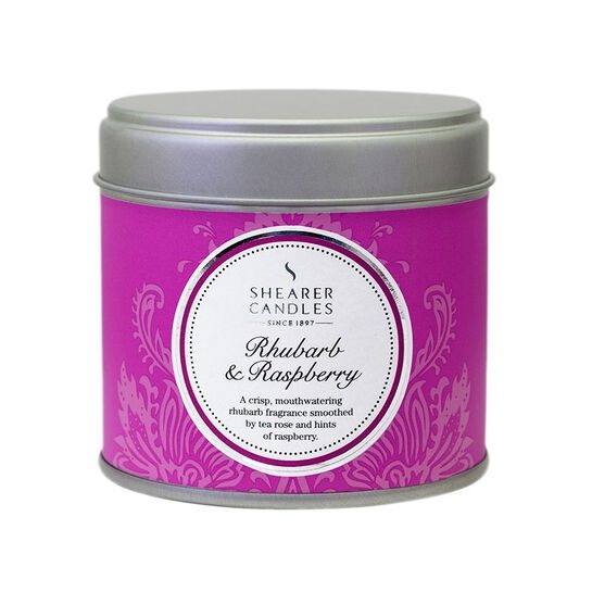 WOODWICK RHUBARB & RASPBERRY SILVER TIN