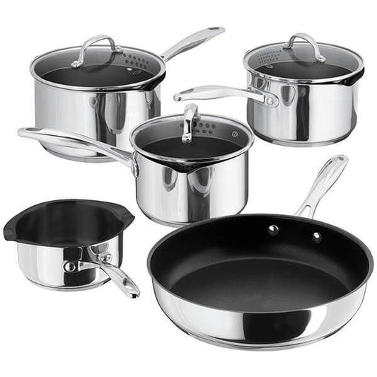 STELLAR PROFILE 5 PIECE DRAINING SAUCEPAN SET NON-STICK