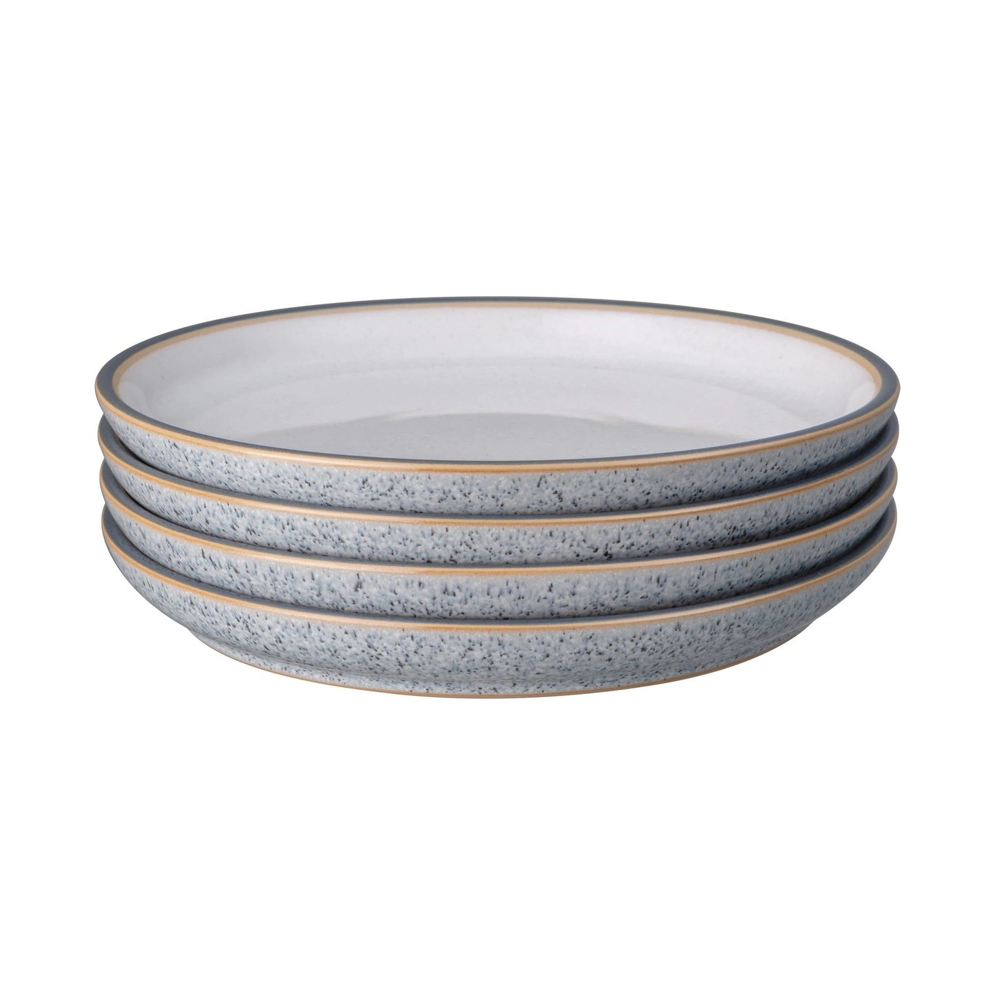 DENBY 4 PIECE 21CM COUPE PLATE SET - STUDIO GREY