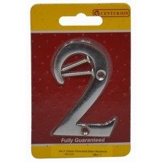 NUMBER 2 CHROME DOOR NUMBER 3 INCH