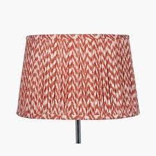 PACIFIC VIENNA 30CM CHEVRON MUSHROOM PLEATED RED TAPERED SHADE