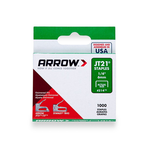 ARROW STAPLES JT21 6mm 1/4"