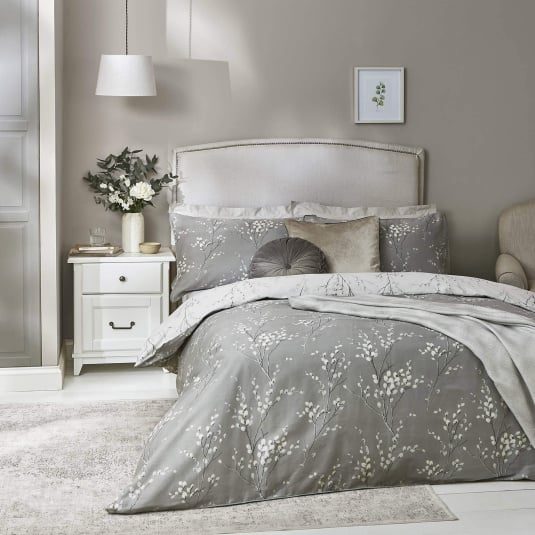 LAURA ASHLEY PUSSY WILLOW STEEL SINGLE BEDSET