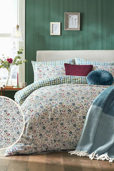 LAURA ASHLEY ROSA SANCTA NEWPORT BLUE DOUBLE BEDSET