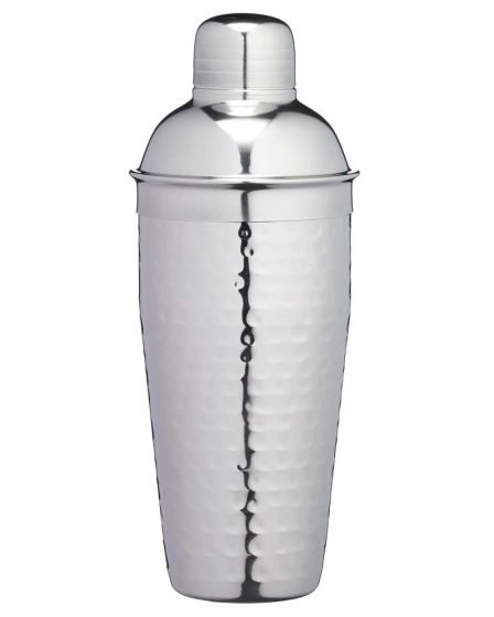 BARCRAFT HAMMERED STAINLESS STEEL COCKTAIL SHAKER