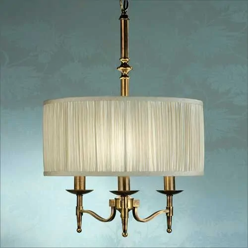 INTERIORS 1900 STANFORD BRASS 3 LIGHT