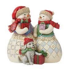 ENESCO SNOW COUPLE W PUPPY