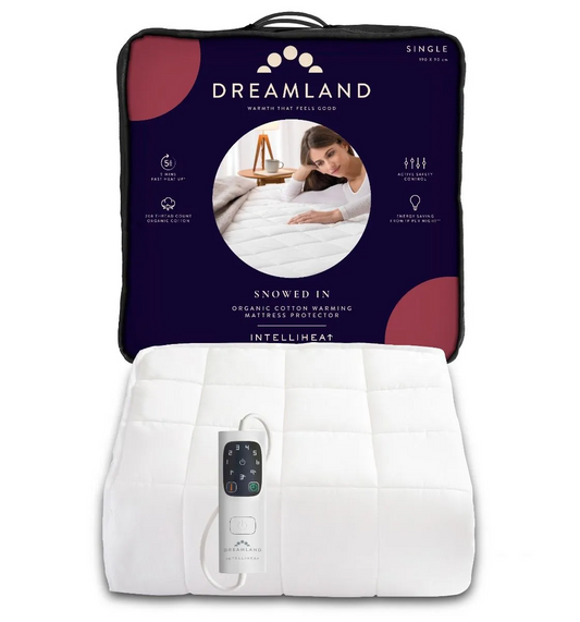 DREAMLAND SNOWED IN COTTON MATTRESS PROTECTOR SINGLE