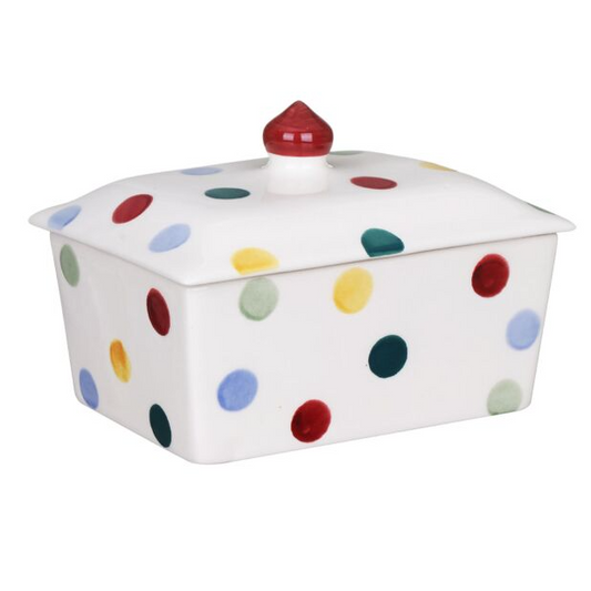 EMMA BRIDGEWATER POLKA DOT BUTTER DISH