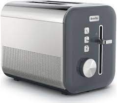 BREVILLE HIGH GLOSS 2 SLICE TOASTER, GREY