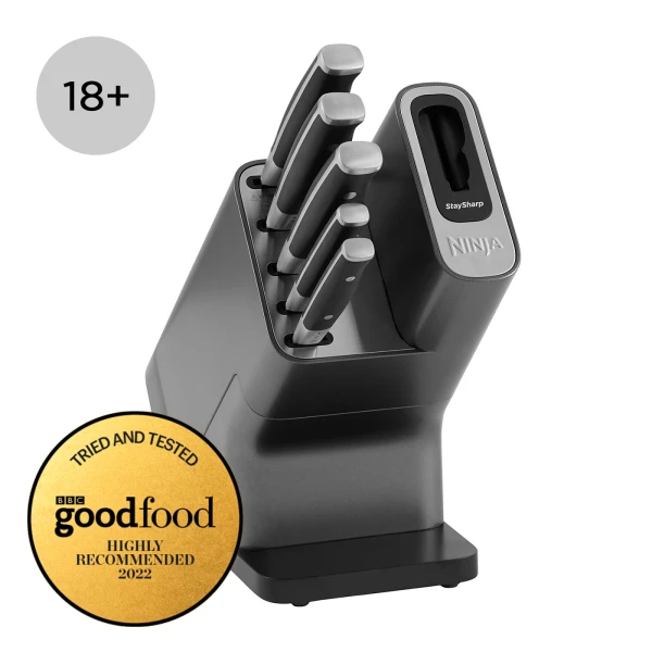 NINJA FOODI STAYSHARP KNIFE BLOCK WITH INTEGRATED SHARPNER K32005UK