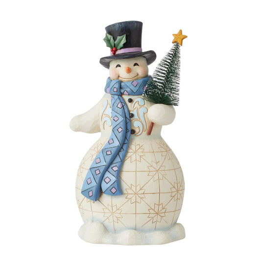 ENESCO SNOWMAN HOLDING TREE