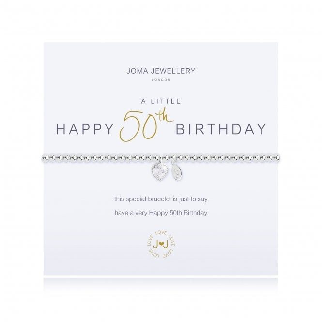 JOMA A LITTLE 50TH BIRTHDAY SILVER BRACELET