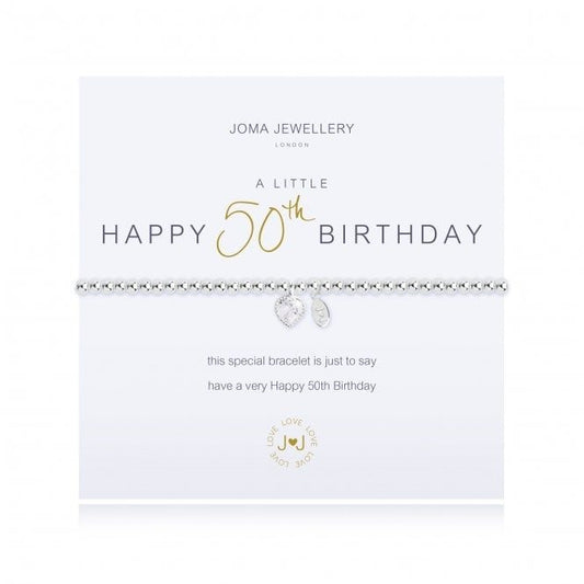 JOMA A LITTLE 50TH BIRTHDAY SILVER BRACELET