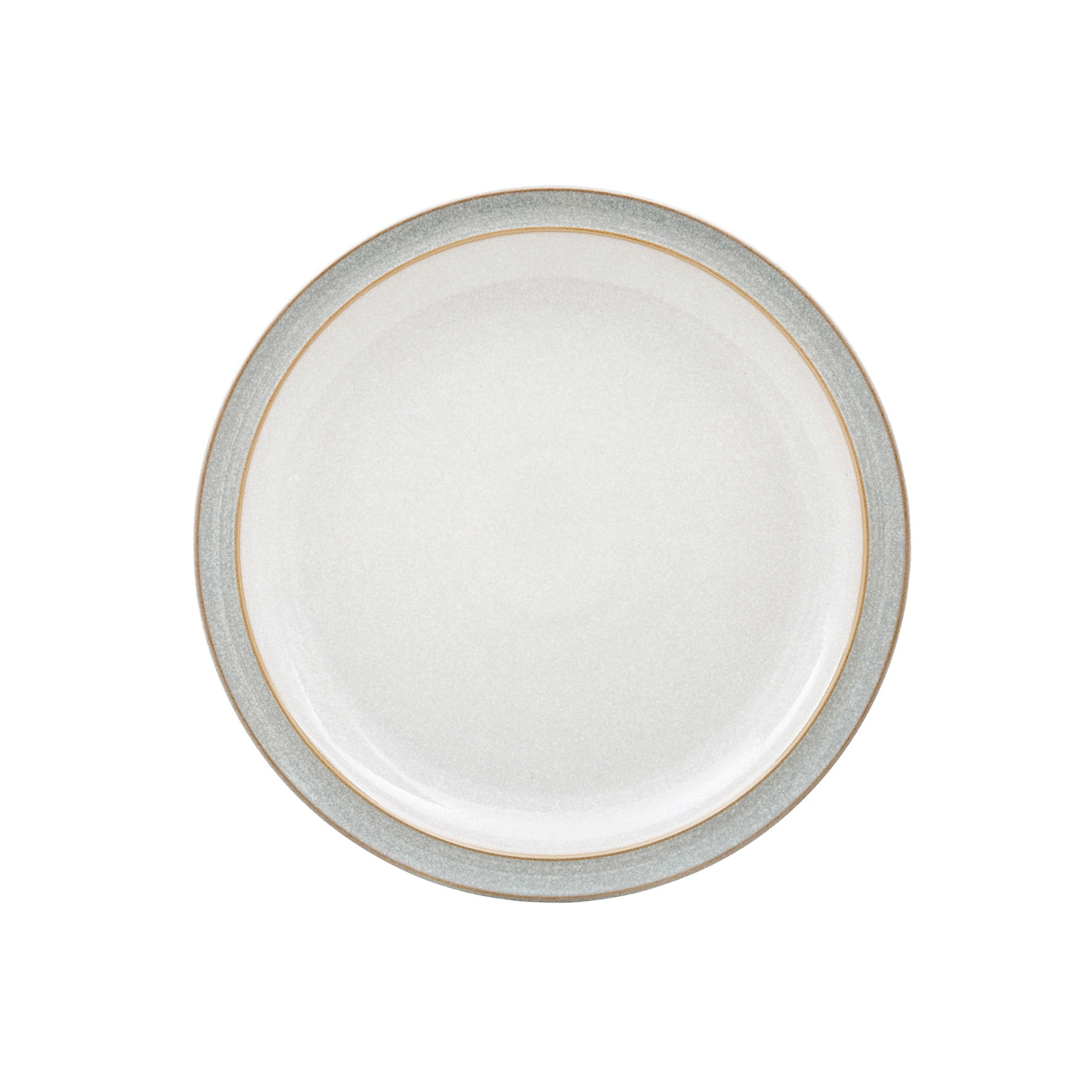 DENBY ELEMENTS LIGHT GREY MEDIUM COUPE PLATE