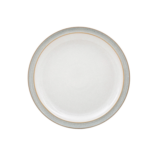 DENBY ELEMENTS LIGHT GREY MEDIUM COUPE PLATE