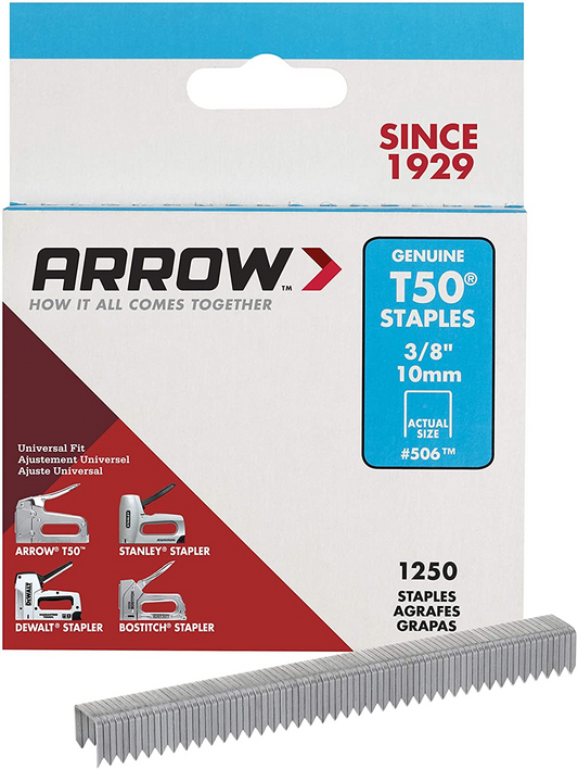 ARROW STAPLES T50 10MM 3/8"