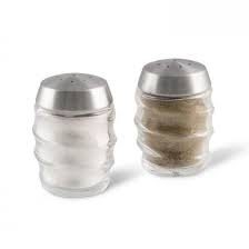 COLE & MASON BRAY 70MM GLASS SALT AND PEPPER SHAKERS SET