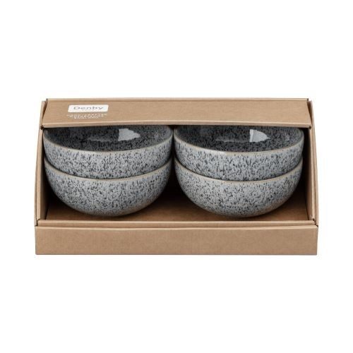 DENBY STUDIO GREY 4 PIECE RICE BOWL SET