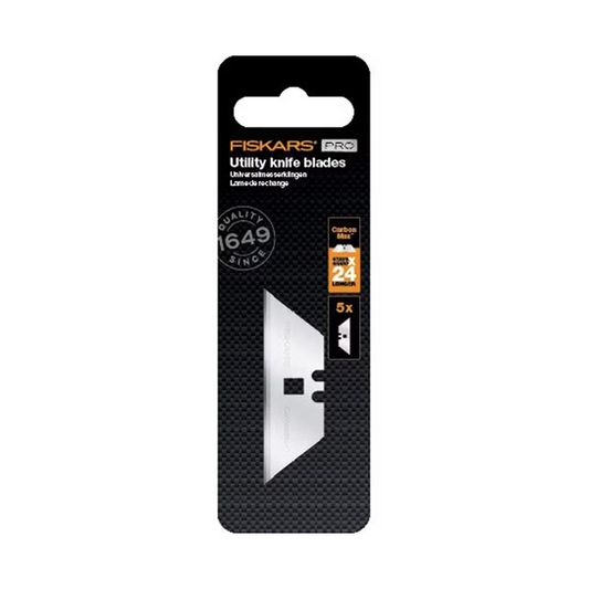 FISKARS CARBONMAX UTILITY KNIFE BLADES 5 PACK