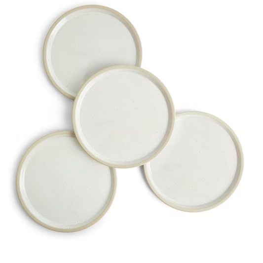 ROYAL DOULTON URBAN DINING PLATE/LID 25.5CM/10CM WHITE SET OF 4