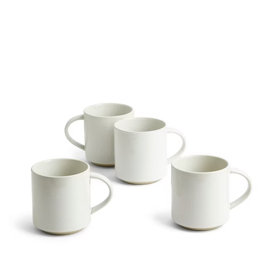 ROYAL DOULTON URBAN DINING HANDLED MUG 370ML/12.5OZ WHITE SET OF 4