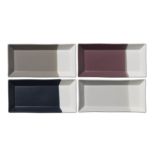 ROYAL DOULTON COFFEE STUDIO RECTANGULAR TRAY MIXED SET OF 4