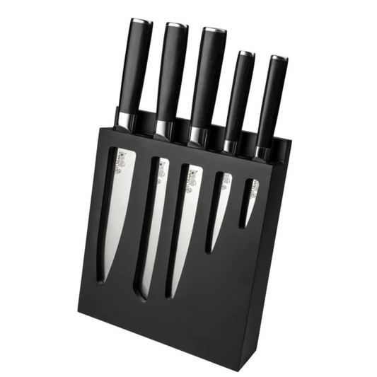 ROCKINGHAM FORGE SHOGUN 6 PIECE KNIFE BLOCK SET