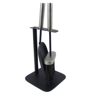 CASTLE LIVING UPRIGHT TIDY BLACK & PEWTER